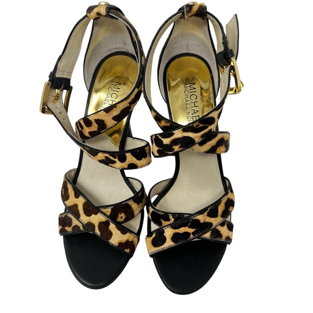 Michael Kors Animal Print Strappy Heels - Picture 5 of 10